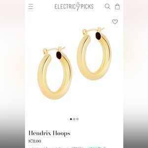 Electric Picks Hendrix Hoop Earrings